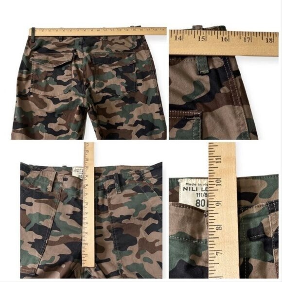 Nili Lotan Cropped French Military Pant In Coyote Brown Camo,  Size 6, Ankle Zip - Picture 13 of 14